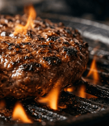 Smash Burger on Grill